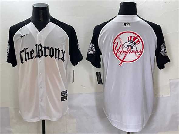 Mens New York Yankees Team Big Logo White Black Gothic Legacy Edition Vapor Premier Limited Stitched Jersey->new york yankees->MLB Jersey