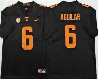 Men%27s Tennessee Volunteers #6 Joey Aguilar Black College Football Jersey->tennessee volunteers->NCAA Jersey