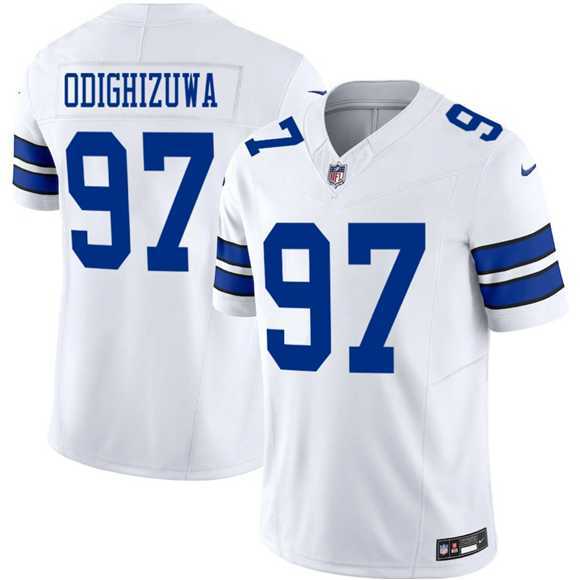 Men & Women & Youth Dallas Cowboys #97 Osa Odighizuwa White 2025 F.U.S.E Vapor Untouchable Limited Stitched Jersey->->