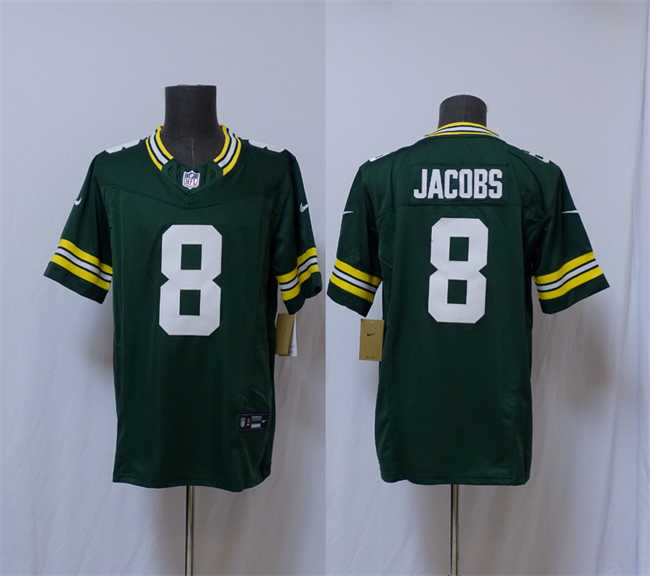 Men%27s Green Bay Packers #8 Josh Jacobs Green Vapor 2025 F.U.S.E. Limited Stitched Jersey->green bay packers->NFL Jersey