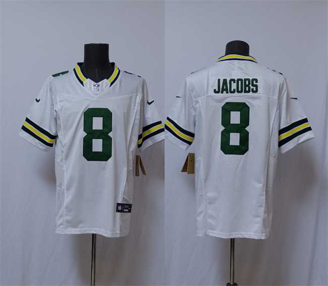 Men%27s Green Bay Packers #8 Josh Jacobs White Vapor 2025 F.U.S.E. Limited Stitched Jersey->green bay packers->NFL Jersey