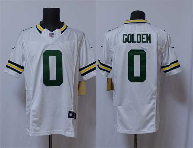 Men%27s Green Bay Packers #0 Matthew Golden White Vapor 2025 F.U.S.E. Limited Stitched Jersey->green bay packers->NFL Jersey