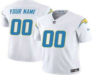 Men%27s Los Angeles Chargers Customized Limited White FUSE Vapor Jersey->youth soccer jersey->Youth Jersey