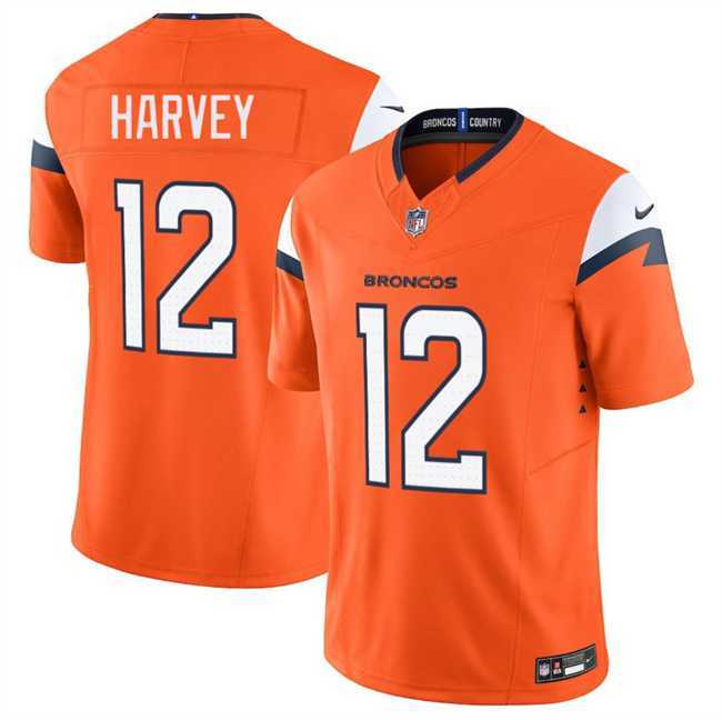 Men & Women & Youth Denver Broncos #12 RJ Harvey Orange 2025 F.U.S.E. Vapor Limited Stitched Jersey->->