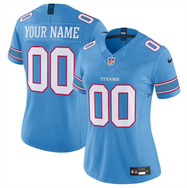 Women%27s Tennessee Titans Active Player Custom Light Blue 2026 F.U.S.E. Vapor Limited Stitched Football Jersey(Run Small)->customized nfl jersey->Custom Jersey