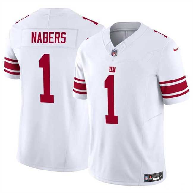 Men & Women & Youth New York Giants #1 malik nabers white vapor untouchable limited stitched jersey->->