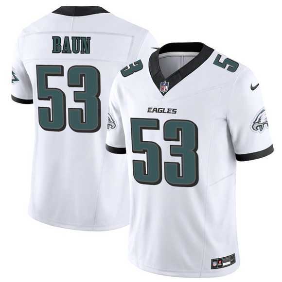 Men & Women & Youth Philadelphia Eagles #53 Zack Baun White 2025 F.U.S.E. Vapor Untouchable Limited Stitched Jersey->->