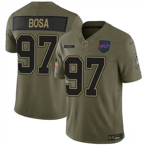 Mens Buffalo Bills #97 Joey Bosa Olive 2025 F.U.S.E. Salute to Service Limited Stitched Jersey Dyin->buffalo bills->NFL Jersey