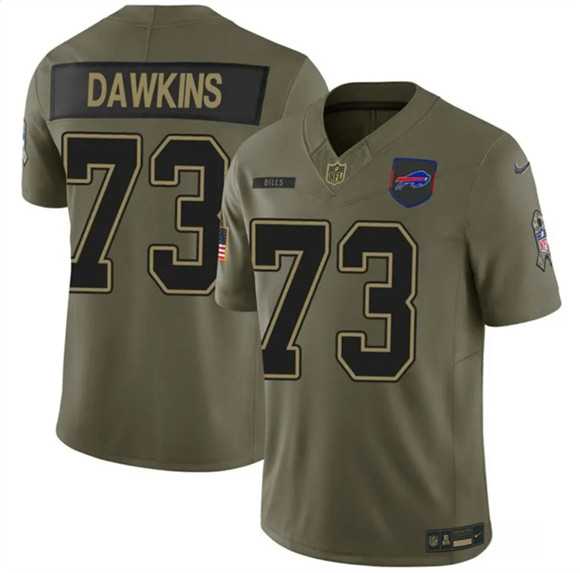 Mens Buffalo Bills #73 Dion Dawkins Olive 2025 F.U.S.E. Salute to Service Limited Stitched Jersey Dyin->buffalo bills->NFL Jersey