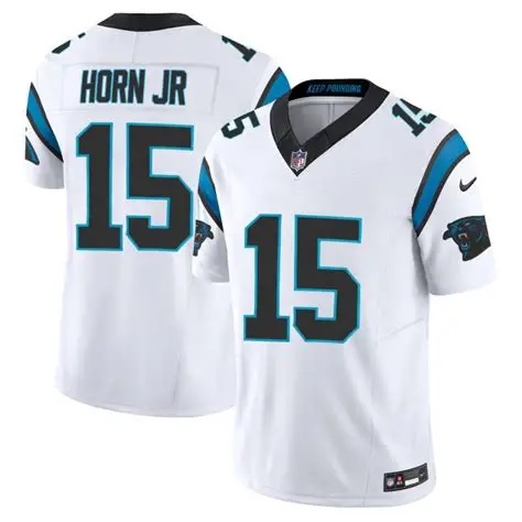 Mens Carolina Panthers #15 Jimmy Horn Jr White 2025 F.U.S.E. Vapor Untouchable Limited Stitched Jersey Dzhi->carolina panthers->NFL Jersey