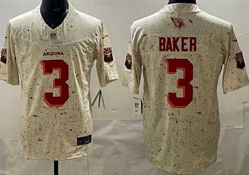 Men%27s Arizona Cardinals #3 Budda Baker Limited Cream %27Rivalries%27 FUSE Vapor Jersey Dzhi->arizona cardinals->NFL Jersey
