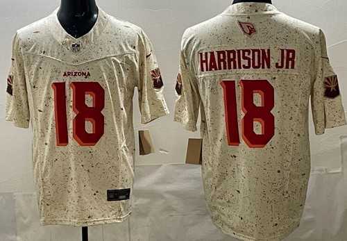 Mens Arizona Cardinals #18 Marvin Harrison Jr Limited Cream Rivalries FUSE Vapor Jersey Dzhi->arizona cardinals->NFL Jersey