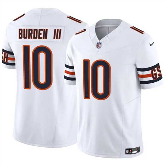 Men%27s Chicago Bears #10 Luther Burden III White 2025 F.U.S.E. Vapor Untouchable Limited Stitched Jersey Dzhi->carolina panthers->NFL Jersey