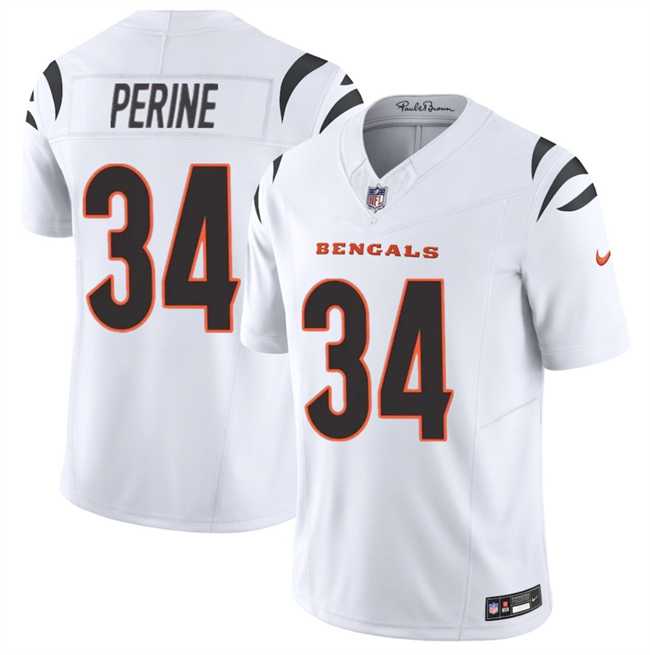 Mens Cincinnati Bengals #34 Samaje Perine White 2025 F.U.S.E. Vapor Untouchable Limited Stitched Jersey Dzhi->cincinnati bengals->NFL Jersey