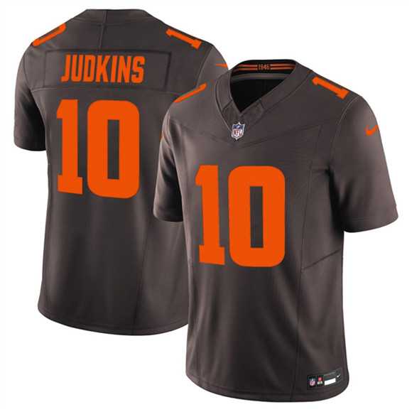 Mens Cleveland Browns #10 Quinshon Judkins Brown 2025 F.U.S.E. Alpha Dawg Limited Stitched Jersey Dzhi->cleveland browns->NFL Jersey