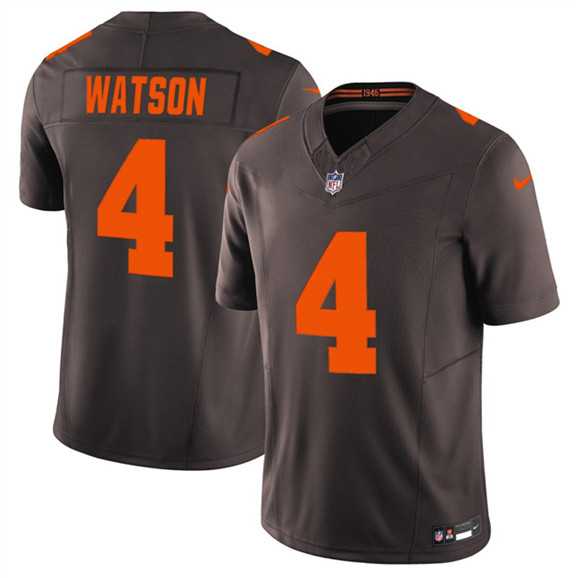 Mens Cleveland Browns #4 Deshaun Watson Brown 2025 F.U.S.E. Alpha Dawg Limited Stitched Jersey Dzhi->cleveland browns->NFL Jersey