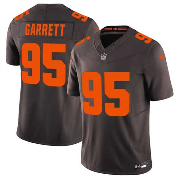 Mens Cleveland Browns #95 Myles Garrett Brown 2025 F.U.S.E. Alpha Dawg Limited Stitched Jersey Dzhi->cleveland browns->NFL Jersey