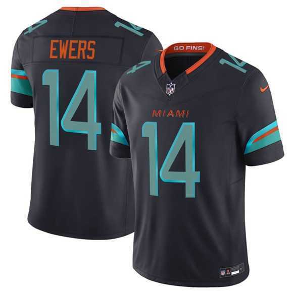 Mens Miami Dolphins #14 Quinn Ewers Black 2025 F.U.S.E. Rivalries Vapor Limited Football Stitched Jersey Dzhi->->
