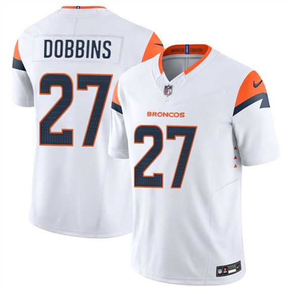 Men%27s Denver Broncos #27 J.K. Dobbins White 2025 F.U.S.E. Vapor Limited Stitched Jersey Dzhi->detroit lions->NFL Jersey