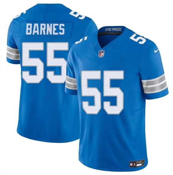 Mens Detroit Lions #55 Derrick Barnes Blue 2025 F.U.S.E. Vapor Limited Stitched Game Jersey Dzhi->detroit lions->NFL Jersey