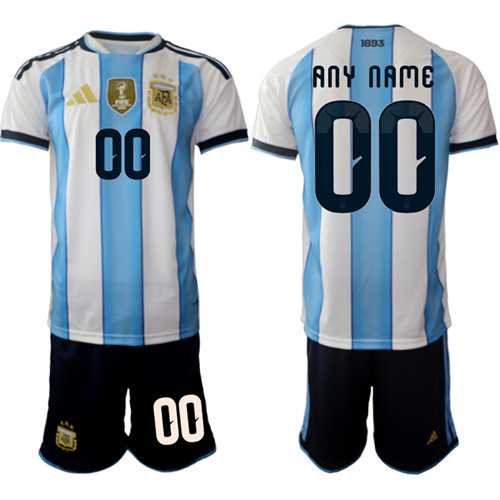 Mens Argentina Custom Any Name And Number National Team FIFA x World Cup 2026 Home White On Field Jersey->->Custom Jersey