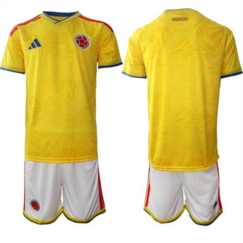 Mens Colombia Blank or Custom Team FIFA x World Cup 2026 Home Yellow On Field Jersey->->Custom Jersey
