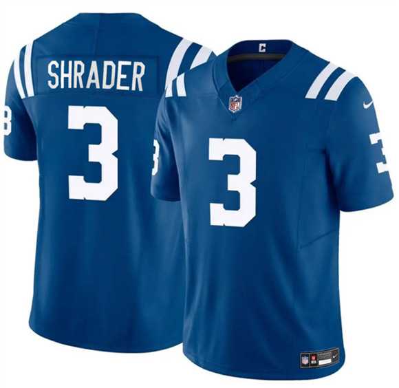 Men%27s Indianapolis Colts #3 Spencer Shrader Blue 2025 F.U.S.E. Vapor Limited Stitched Jersey Dzhi->detroit lions->NFL Jersey