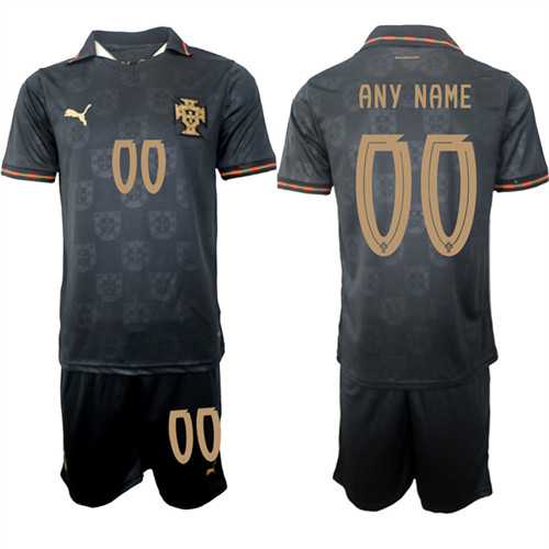 Mens Portugal Custom Any Name And Number National Team FIFA x World Cup 2026 Away Gray On Eusebio special edition Jersey->->Custom Jersey
