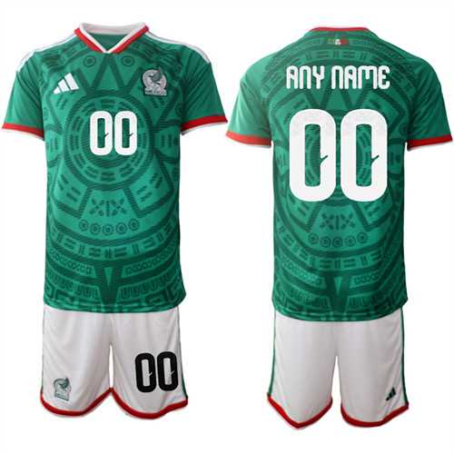 Mens Mexico Custom Any Name And Number National Team FIFA x World Cup 2026 Home Green On Field Jersey->->Custom Jersey