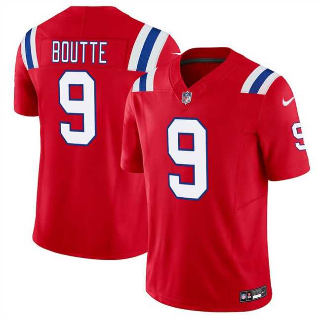 Men%27s New England Patriots #9 Kayshon Boutte Red 2025 F.U.S.E. Vapor Limited Stitched Jersey Dzhi->miami dolphins->NFL Jersey