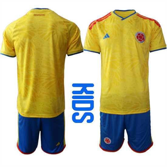 Youth Colombia Blank Or Custom National Team FIFA x World Cup 2026 Home On Field Kids Jersey->->Custom Jersey
