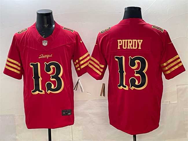 Men%27s San Francisco 49ers #13 Brock Purdy Red Gold 2025 F.U.S.E. %27Rivalries%27 Vapor Limited Stitched Jersey Dzhi->san francisco 49ers->NFL Jersey