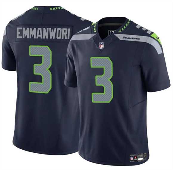Men%27s Seattle Seahawks #3 Nick Emmanwori Navy 2025 F.U.S.E. Vapor Untouchable Limited Stitched Jersey Dzhi->seattle seahawks->NFL Jersey