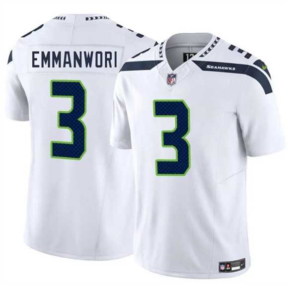 Men%27s Seattle Seahawks #3 Nick Emmanwori White 2025 F.U.S.E. Vapor Untouchable Limited Stitched Jersey Dzhi->washington commanders->NFL Jersey