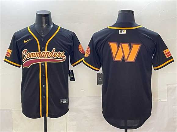 Men%27s Washington Commanders Team Big Logo Black Limited Stitched Baseball Jersey->colorado avalanche->NHL Jersey