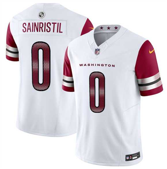 Men%27s Washington Commanders #0 Mike Sainristill White 2025 F.U.S.E. Vapor Limited Stitched Jersey Dzhi->washington commanders->NFL Jersey