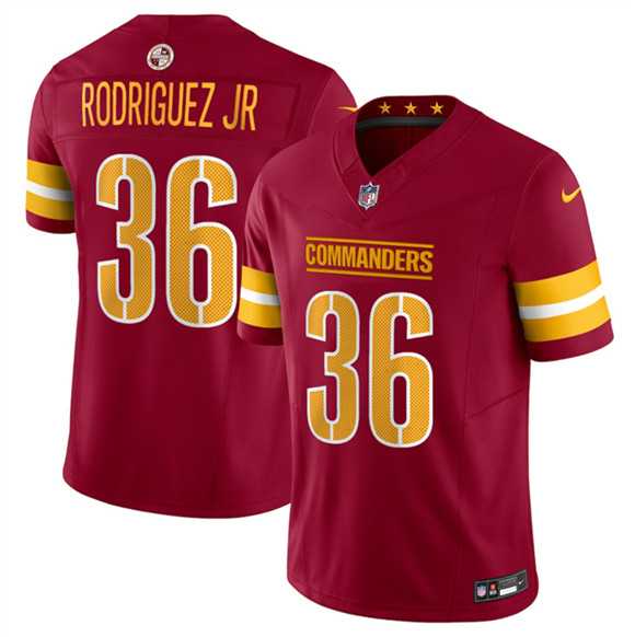 Men%27s Washington Commanders #36 Chris Rodriguez Jr Burgundy 2025 Draft F.U.S.E. Vapor Limited Stitched Jersey Dzhi->washington commanders->NFL Jersey