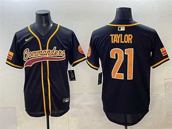 Men%27s Washington Commanders #21 Sean Taylor Black Limited Stitched Baseball Jersey->washington commanders->NFL Jersey