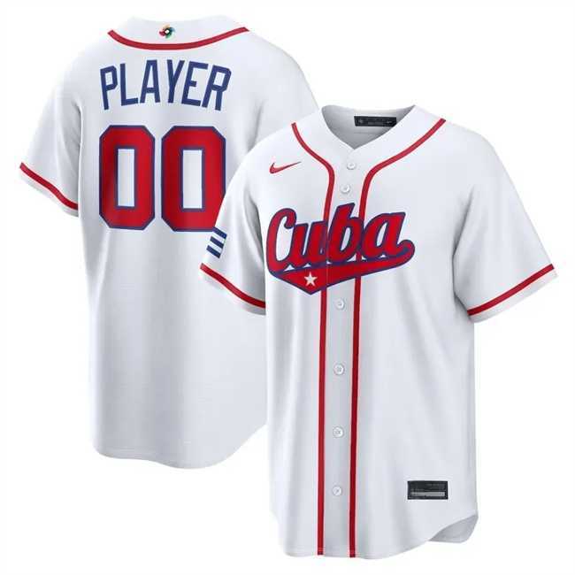 Men%27s Cuba Baseball ACTIVE PLAYER Custom White 2026 World Baseball Classic Home Stadium Stitched Jersey->->Custom Jersey