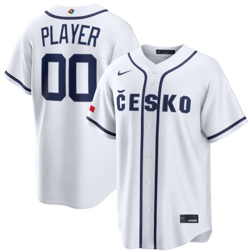Men%27s Czech Baseball Active Player Custom White 2026 World Baseball Classic Home Stadium Stitched Jersey->->Custom Jersey