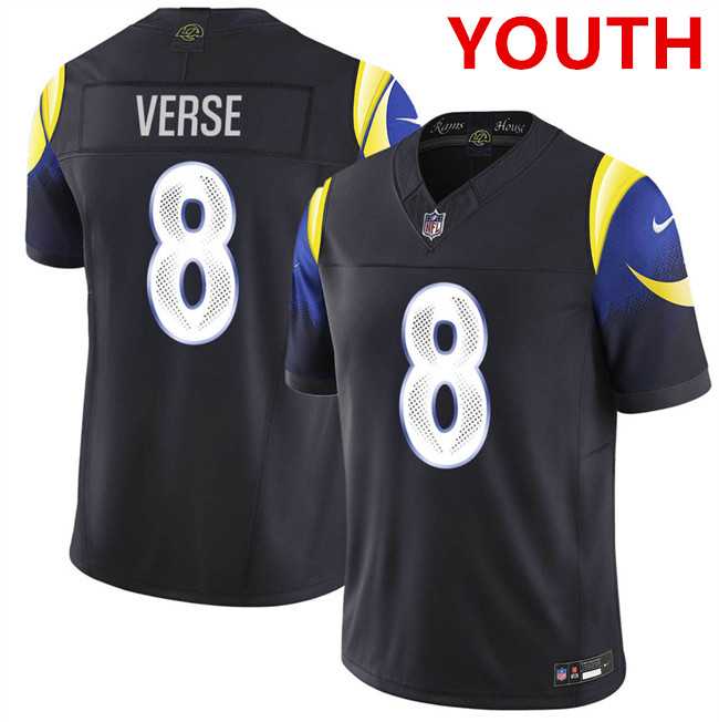 Youth los angeles rams #8 jared verse midnight blue 2025 F.U.S.E. Rivalries vapor limited stitched jersey Dzhi