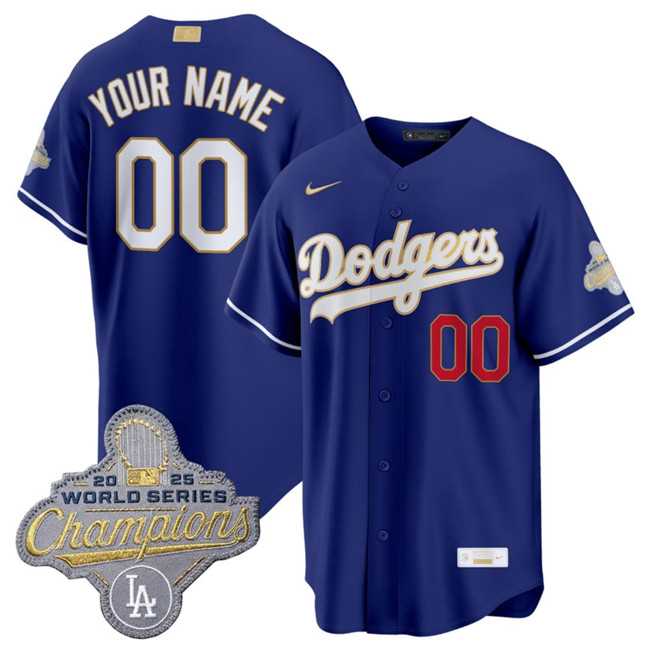 Men%27s Los Angeles Dodgers ACTIVE PLAYER Custom Royal 2026 Alternate Gold Collection Stadium Stitched Baseball Jersey->customized mlb jersey->Custom Jersey