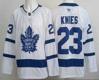 Men%27s Toronto Maple Leafs #23 Matthew Knies White Authentitc Jersey->tampa bay lightning->NHL Jersey