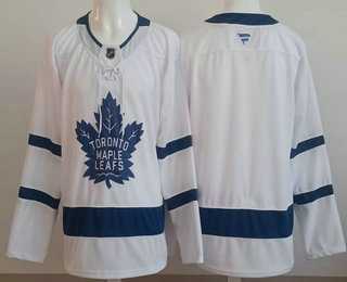 Men%27s Toronto Maple Leafs Blank White Authentitc Jersey->toronto maple leafs->NHL Jersey