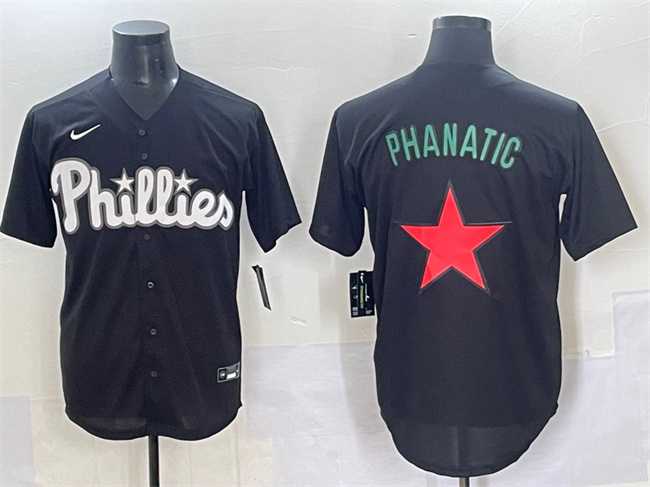 Mens Philadelphia Phillies Phanatic Black Lights Out Limited Stitched Baseball Jersey->philadelphia phillies->MLB Jersey