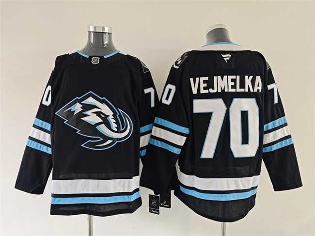 Men%27s Utah Mammoth #70 Karel Vejmelka Navy 2025 Stitched Jersey->san jose sharks->NHL Jersey