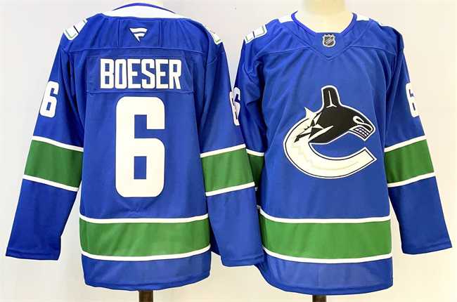 Men%27s Vancouver Canucks #6 Brock Boeser Royal 2024-25 Home Stitched Hockey Jersey->washington capitals->NHL Jersey