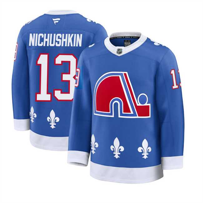 Mens Colorado Avalanche #13 Valeri Nichushkin Blue 2025 Alternate Stitched Jersey Dzhi->colorado avalanche->NHL Jersey