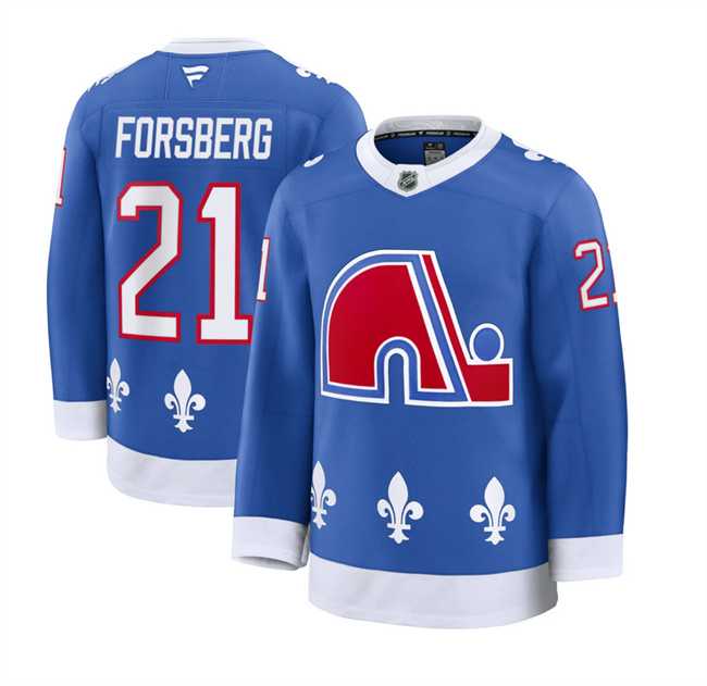 Mens Colorado Avalanche #21 Peter Forsberg Blue 2025 Alternate Stitched Jersey Dzhi->colorado avalanche->NHL Jersey