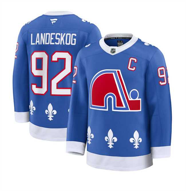 Mens Colorado Avalanche #92 Gabriel Landeskog Blue 2025 With C Patch Alternate Stitched Jersey Dzhi->colorado avalanche->NHL Jersey